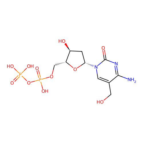 2'-Deoxy-5-hydroxymethylcytidine-5'-diphosphate structure