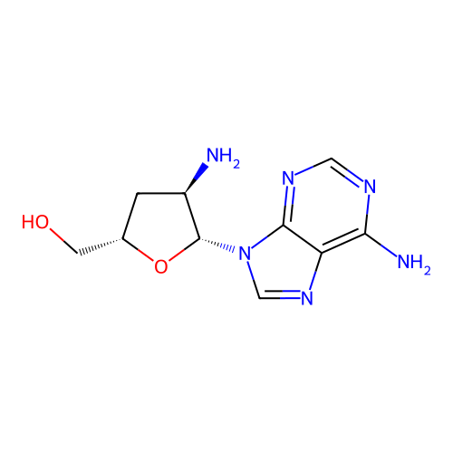 Adenosine, 2'-amino-2',3'-dideoxy- structure