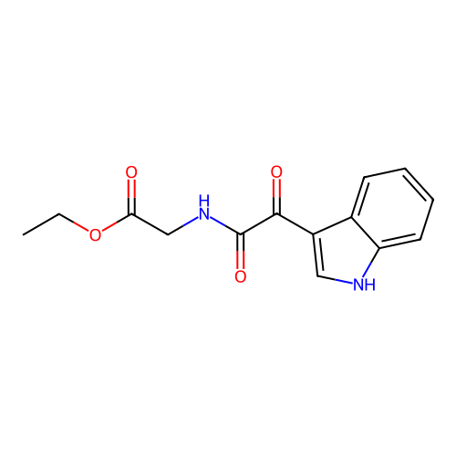 Glycine, N-(1H-indol-3-yloxoacetyl)-, ethyl ester structure