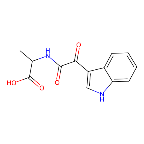 2-[2-(1H-吲哚-3-基)-2-氧代乙酰氨基]丙酸 structure