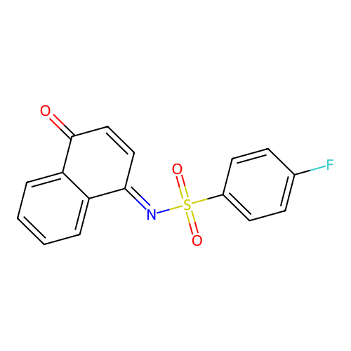 4-fluoro-N-(4-oxonaphthalen-1-ylidene)benzenesulfonamide structure