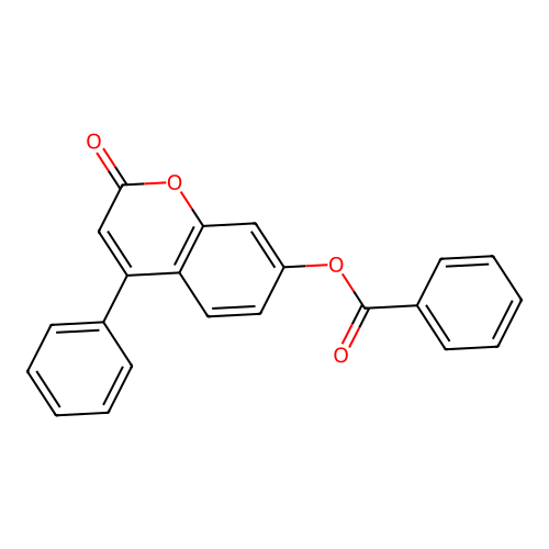 2-oxo-4-phenyl-2H-chromen-7-yl benzoate structure