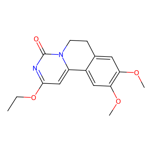 2-ethoxy-9,10-dimethoxy-6,7-dihydro-4H-pyrimido[6,1-a]isoquinolin-4-one structure