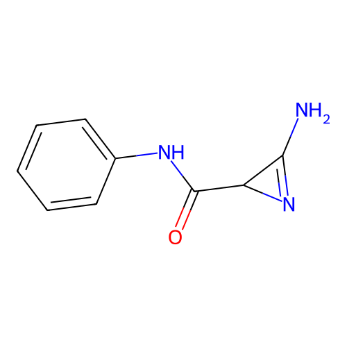 3-amino-N-phenyl-2H-azirene-2-carboxamide structure