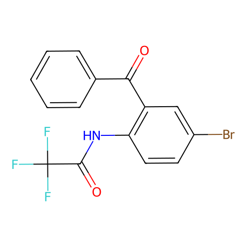 N-(2-benzoyl-4-bromophenyl)-2,2,2-trifluoroacetamide structure