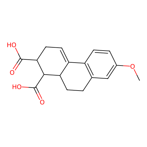 6,7,8,8A,9,10-Hexahydro-2-methoxyphenanthrene-7,8-dicarboxylic acid structure