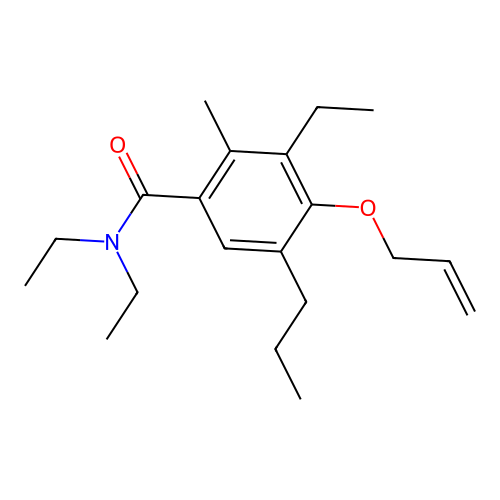 o-Toluamide, 4-(allyloxy)-5-propyl-N,N,3-triethyl- structure