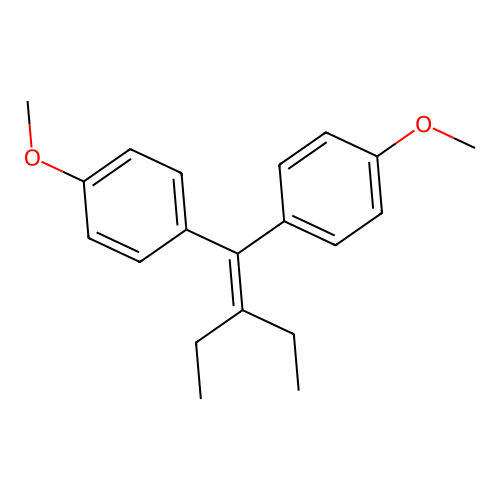 1,1-Bis(4-methoxyphenyl)-2-ethyl-1-butene structure