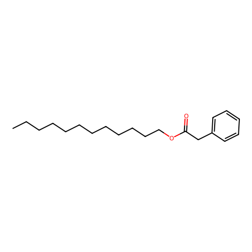 Benzeneacetic acid, dodecyl ester structure
