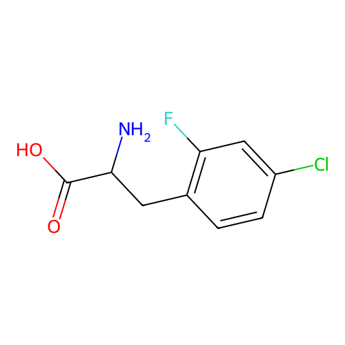 2-Amino-3-(4-chloro-2-fluorophenyl)propanoic acid structure