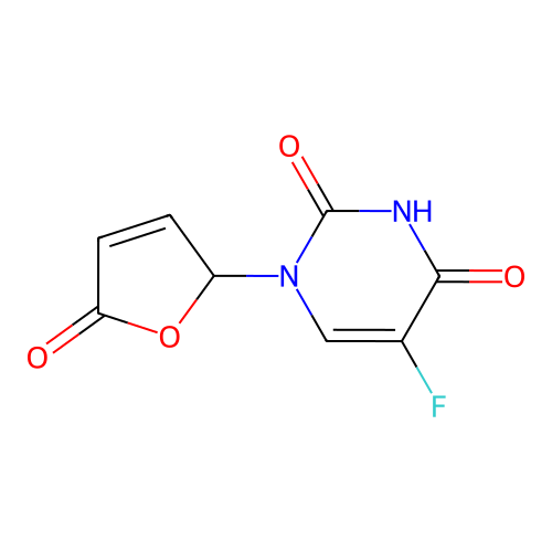 2,4(1H,3H)-Pyrimidinedione, 1-(2,5-dihydro-5-oxo-2-furanyl)-5-fluoro- structure