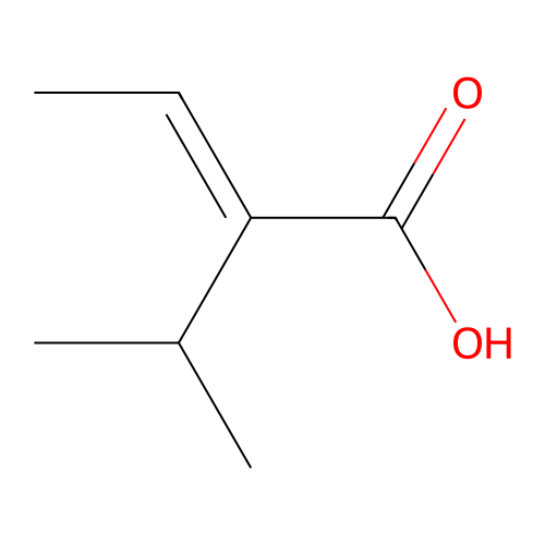 2-Isopropyl trans-crotonic acid structure