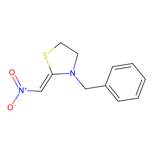 3-Benzyl-2-nitromethylene-thiazolidine structure