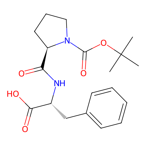 1-Boc-D-prolyl-D-phenylalanine structure