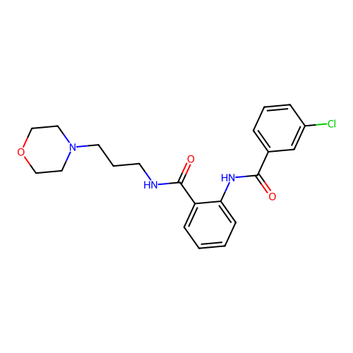 2-[(3-chlorobenzoyl)amino]-N-(3-morpholin-4-ylpropyl)benzamide structure