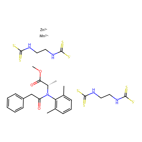 Benzlaxyl-mancozeb mixt. structure