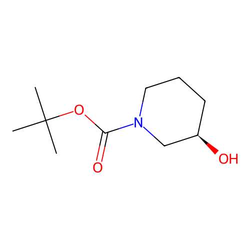 (R)-1-Boc-3-羟基哌啶 structure