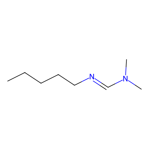 N,N-二甲基-N'-戊基甲脒 structure