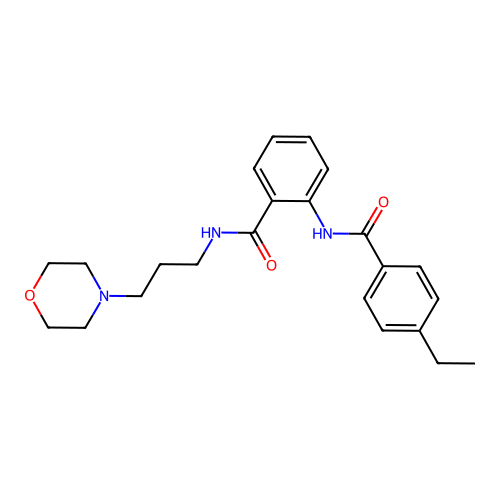 2-[(4-ethylbenzoyl)amino]-N-(3-morpholin-4-ylpropyl)benzamide structure