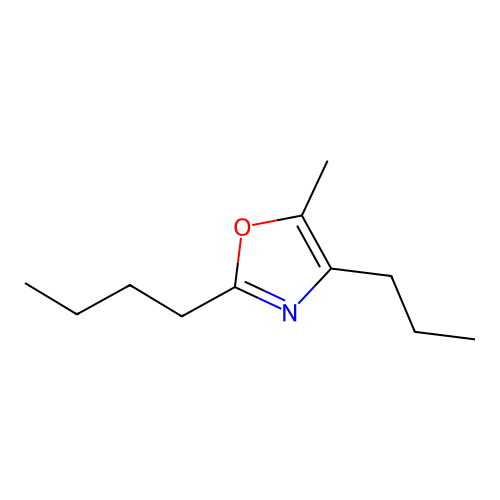 2-Butyl-5-methyl-4-propyloxazole structure