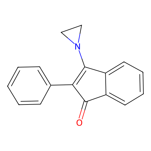 3-(aziridin-1-yl)-2-phenyl-1H-inden-1-one structure