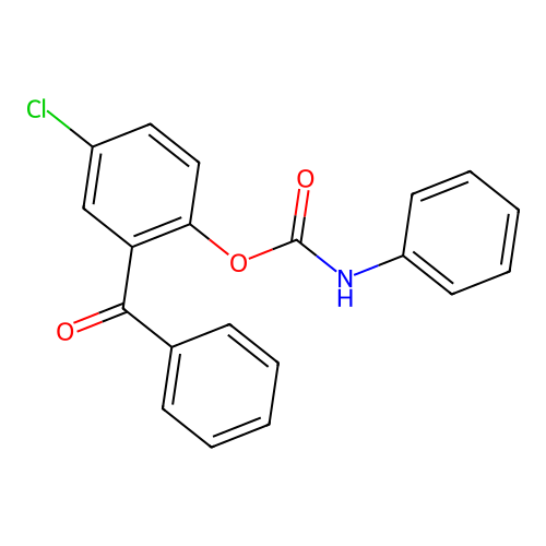 2-Benzoyl-4-chlorophenyl N-phenylcarbamate structure