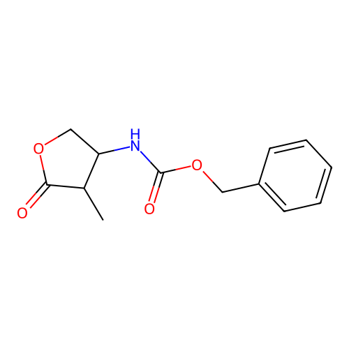 Benzyl (4-methyl-5-oxotetrahydrofuran-3-yl)carbamate structure