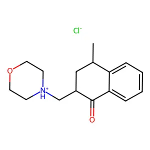 1(2H)-Naphthalenone, 3,4-dihydro-4-methyl-2-(morpholinomethyl)-, hydrochloride structure