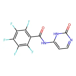 Pentafluorobenzoylcytosine structure