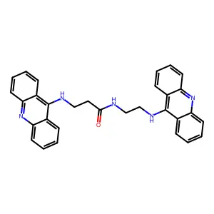 Propanamide, 3-(9-acridinylamino)-N-(2-(9-acridinylamino)ethyl)- structure
