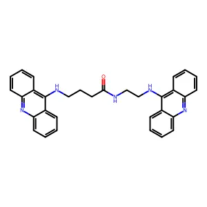 4-(9-Acridinylamino)-N-(2-(9-acridinylamino)ethyl)butanamide structure