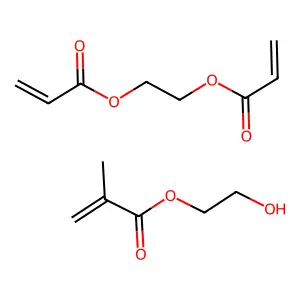 Poly(hydroxyethylmethacrylate bisglycolacrylate) structure