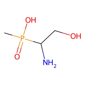1-氨基-2-羟基乙烷P-甲基膦酸 structure