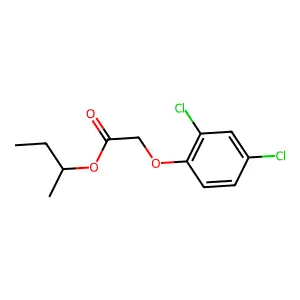 Acetic acid, (2,4-dichlorophenoxy)-, 1-methylpropyl ester structure