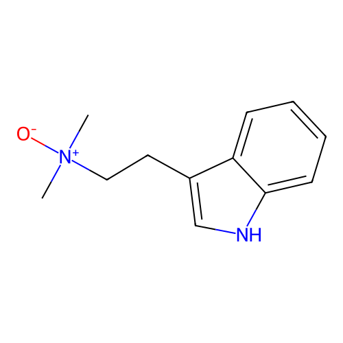 2-(1H-indol-3-yl)-N,N-dimethylethanamine oxide structure