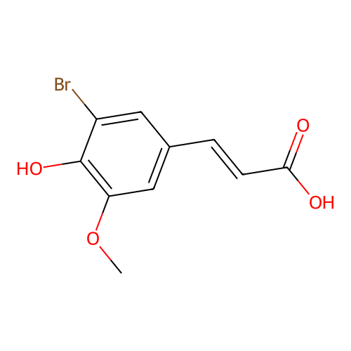 2-Propenoic acid,3-(3-bromo-4-hydroxy-5-methoxyphenyl)- structure