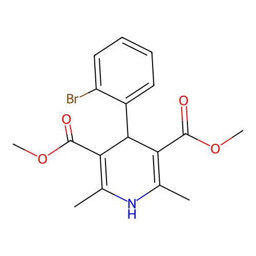 Dimethyl 4-(2-bromophenyl)-2,6-dimethyl-1,4-dihydro-3,5-pyridinedicarboxylate structure