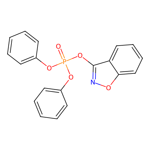 1,2-Benzoxazol-3-yl diphenyl phosphate structure