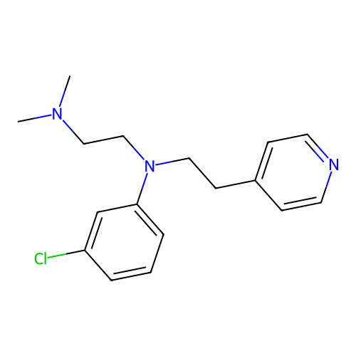 Pyridine, 4-(2-(m-chloro-N-(2-(dimethylamino)ethyl)anilino)ethyl)- structure