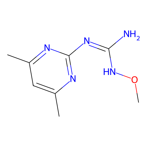 Guanidine, N-(4,6-dimethyl-2-pyrimidinyl)-N'-methoxy- structure