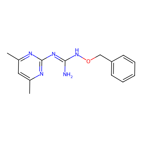 N''-(benzyloxy)-N-(4,6-dimethylpyrimidin-2-yl)guanidine structure
