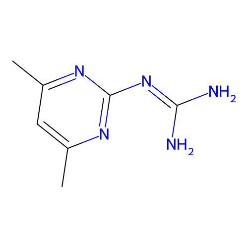 Guanidine, (4,6-dimethyl-2-pyrimidinyl)- structure