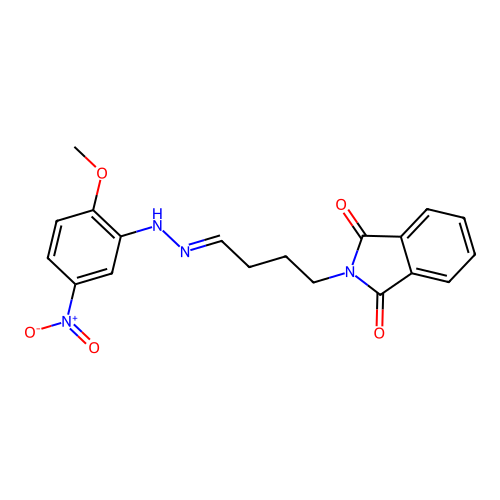 1,3-Dihydro-1,3-dioxo-2H-isoindole-2-butanal 2-[2-(2-methoxy-5-nitrophenyl)hydrazone] structure