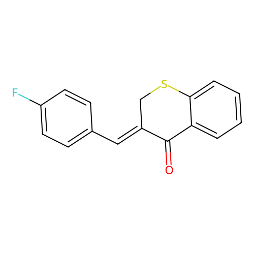 3-(4-fluorobenzylidene)-2,3-dihydro-4H-thiochromen-4-one structure