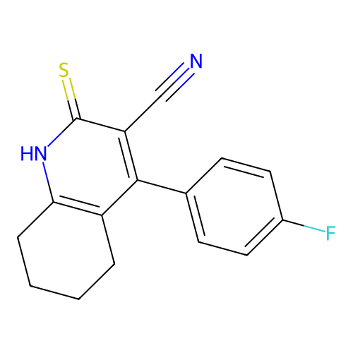 4-(4-Fluorophenyl)-2-sulfanyl-5,6,7,8-tetrahydroquinoline-3-carbonitrile structure