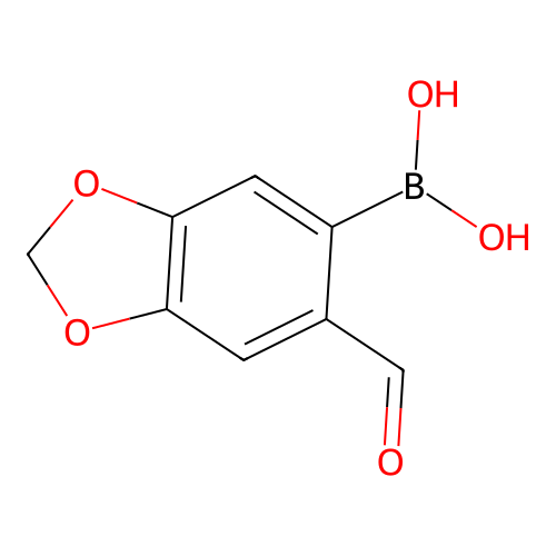 (6-Formyl-2H-1,3-benzodioxol-5-yl)boronic acid structure