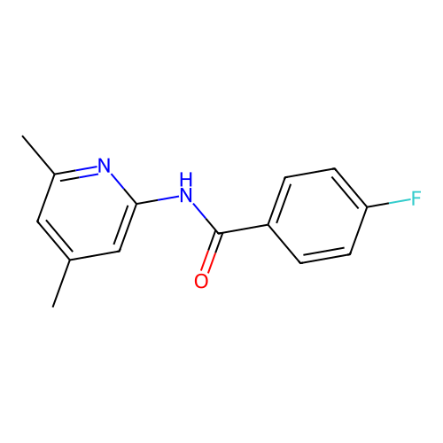 N-(4,6-dimethylpyridin-2-yl)-4-fluorobenzamide structure
