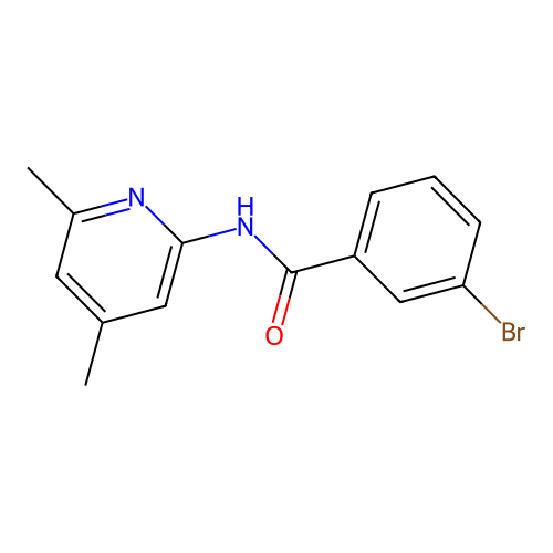 3-bromo-N-(4,6-dimethylpyridin-2-yl)benzamide structure