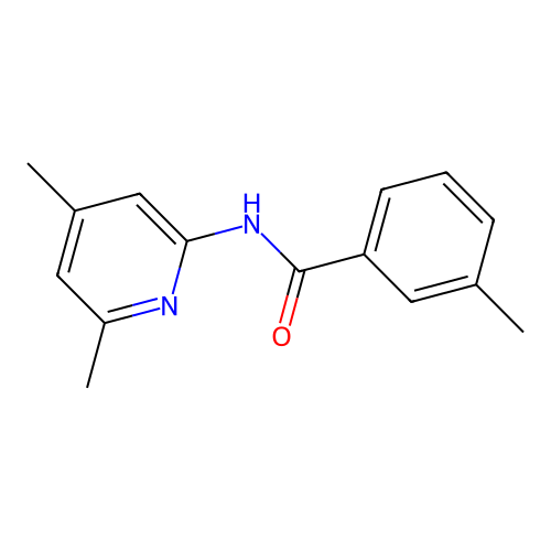 N-(4,6-dimethylpyridin-2-yl)-3-methylbenzamide structure