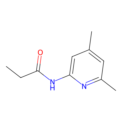 N-(4,6-dimethyl-2-pyridinyl)propanamide structure